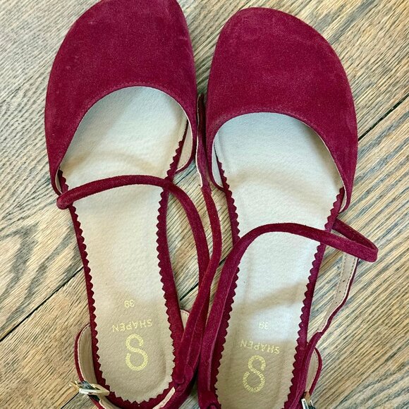 Shapen Orchid flats Bordeaux sz 39 - Picture 2 of 4